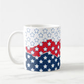 Mug Motif du drapeau américain Red White & Blue Stars (Gauche)