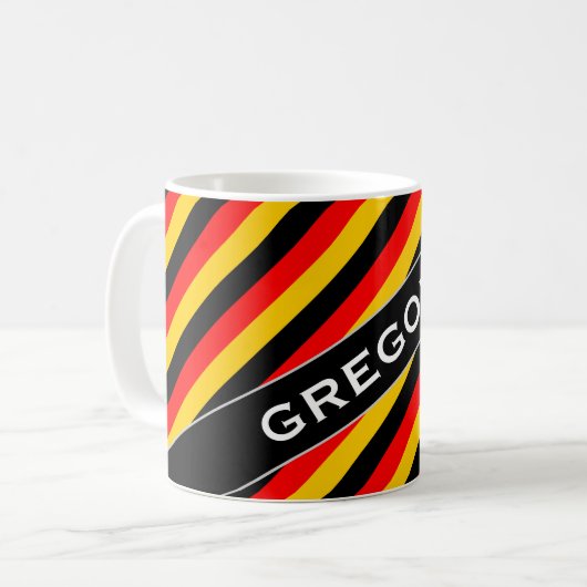 Mug Motif du Drapeau de l'Allemagne inspiré par les ra (Devant gauche)