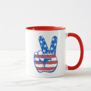 Mug Motif du drapeau de l'Amérique de la paix