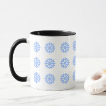 Motif du festival d'hiver Blue Snowflake