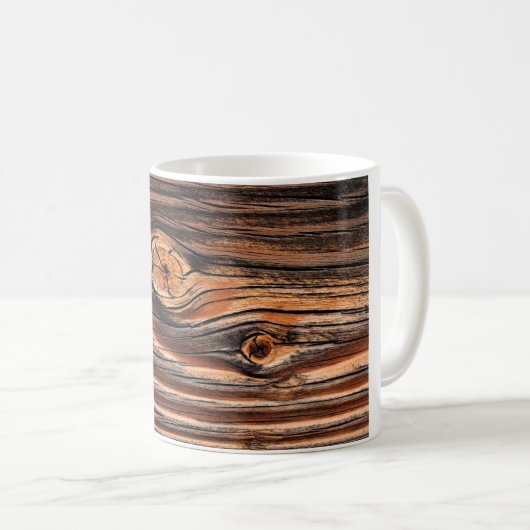 Mug Motif du grain de bois (Devant droit)