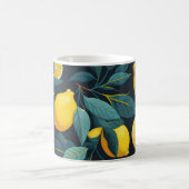 Mug Motif du jardin de citron. Agrumes tropicaux jaune (Centre)