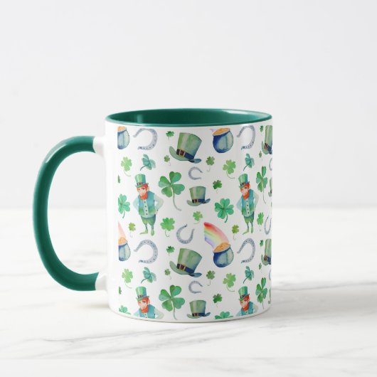 Mug Motif du jour de St Patrick d'aquarelle (Gauche)