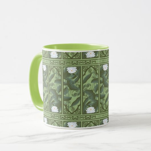 Mug Motif du panneau Lotus Botanique - Le Lotus Blanc (Devant gauche)
