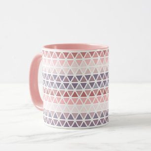 Mug Motif du triangle Pastel Violet violet rose mauve