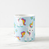 Mug Motif D'Unicornes, De Mignons Unicornes, Fleurs (Centre)