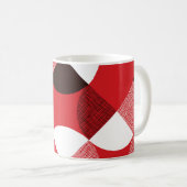 Mug Motif dynamique en diagonale texturée rouge (Devant droit)