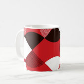 Mug Motif dynamique en diagonale texturée rouge (Devant gauche)