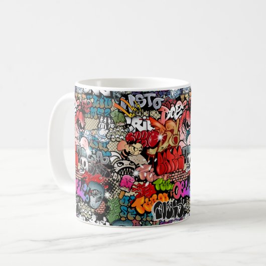 Mug Motif dynamique urbain d'art de graffiti d'art de (Devant gauche)