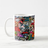Mug Motif dynamique urbain d'art de graffiti d'art de (Gauche)