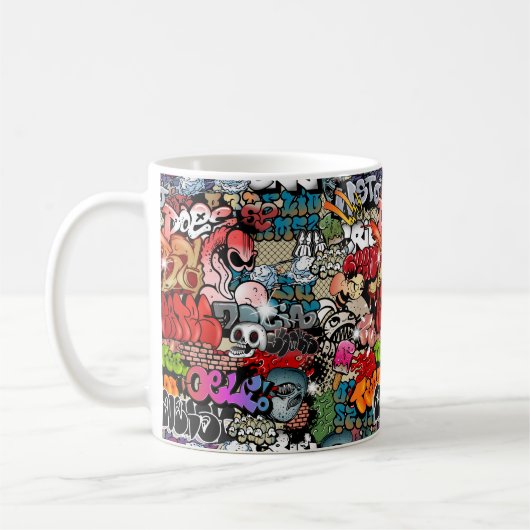 Mug Motif dynamique urbain d'art de graffiti d'art de (Gauche)