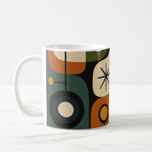 Mug Motif Éclaté de Style Mid Century Modern (Gauche)