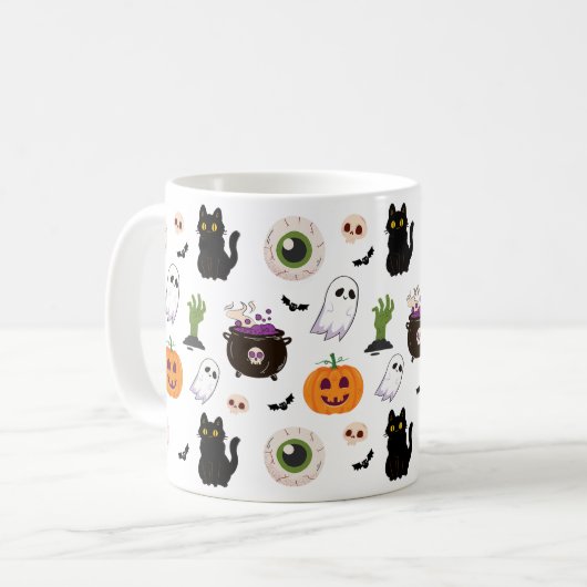 Mug motif éffrayant à thème halloween mignon (Devant gauche)