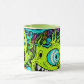 Mug Motif éffrayant de monstre vert mince (Centre)