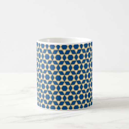 Mug Motif élégant bleu blanc et or étoile (Centre)
