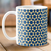 Mug Motif élégant bleu blanc et or étoile