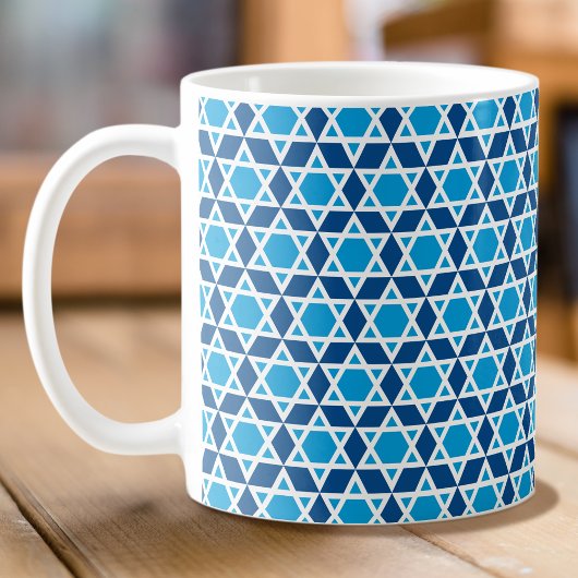 Mug Motif élégant Blue & White Star