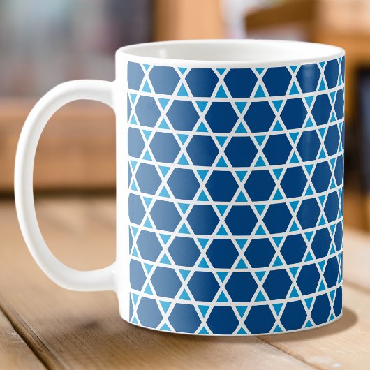 Mug Motif élégant Blue & White Star