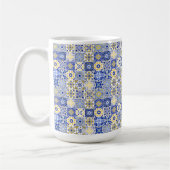 Mug Motif élégant d'Azulejo portugais bleu et blanc (Gauche)