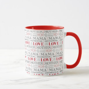 Mug Motif élégant de l'anniversaire de la mère ou du