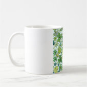 Mug Motif élégant trèfle trèfle bleu et vert Cof (Gauche)