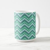 Mug Motif Emerald Chevron à facettes (Devant droit)