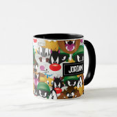 Mug MOTIF Emoji LOONEY TUNES™ | Ajouter Votre Nom (Devant droit)