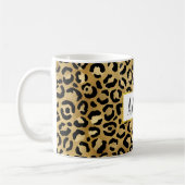 Mug Motif Empreinte de léopard sauvage et exotique (Gauche)