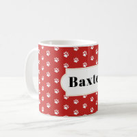 Motif Empreinte de patte de chiens mignons sur le
