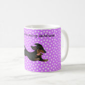 Mug Motif Empreinte de patte de pâte à café Dachshund (Devant droit)