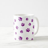 Mug Motif Empreinte de patte pourpre (Devant droit)