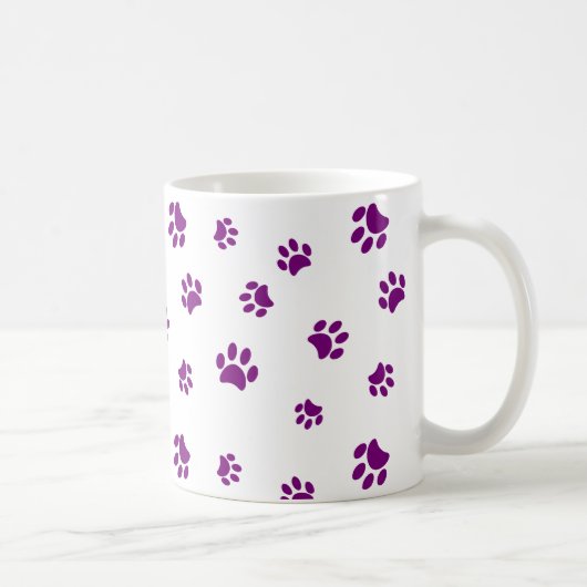 Mug Motif Empreinte de patte pourpre (Droite)