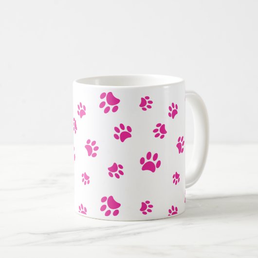 Mug Motif Empreinte de patte rose (Devant droit)