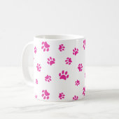 Mug Motif Empreinte de patte rose (Devant gauche)