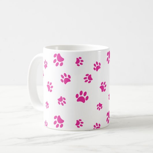 Mug Motif Empreinte de patte rose (Devant gauche)