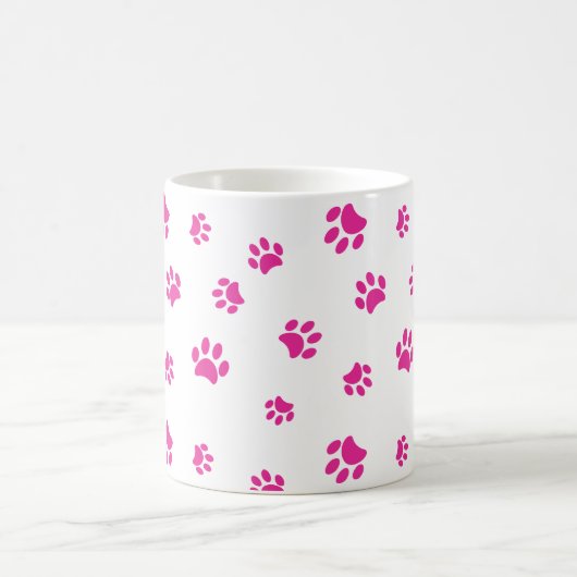 Mug Motif Empreinte de patte rose (Centre)