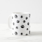 Mug Motif Empreintes de Patte Noires (Devant gauche)