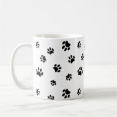 Mug Motif Empreintes de Patte Noires (Gauche)