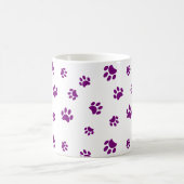 Mug Motif Empreintes de Patte Violettes (Centre)