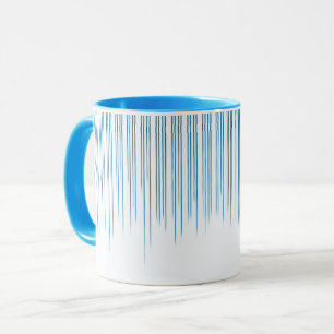 Mug Motif en bande élégant bleu clair