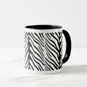 Mug Motif en bande Zebra Retro (Devant droit)