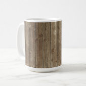 Mug Motif en bois Brown élégant rustique (Devant gauche)