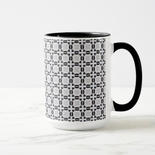 Mug Motif en carreaux gris et noir (Droite)