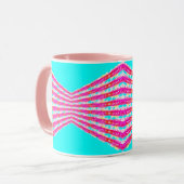 Mug motif en dentelle rose (Devant gauche)
