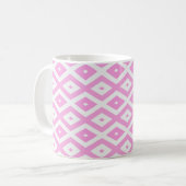 Mug Motif en diamant rose et blanc (Devant gauche)
