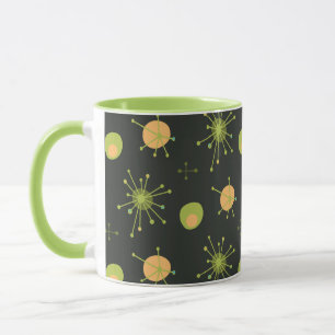 Mug Motif en étoile Atomique MCM Vert, Orange