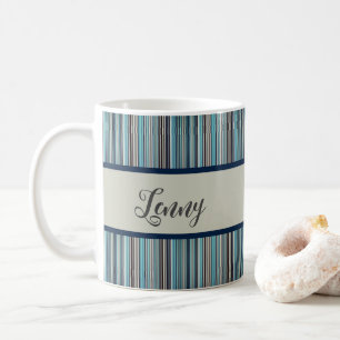 Mug Motif en forme de bande bleu gris