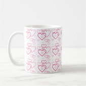 Mug Motif en forme de coeur rose (Gauche)
