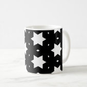 Mug Motif en forme d'étoile noire blanche (Devant droit)