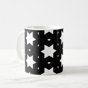Mug Motif en forme d'étoile noire blanche